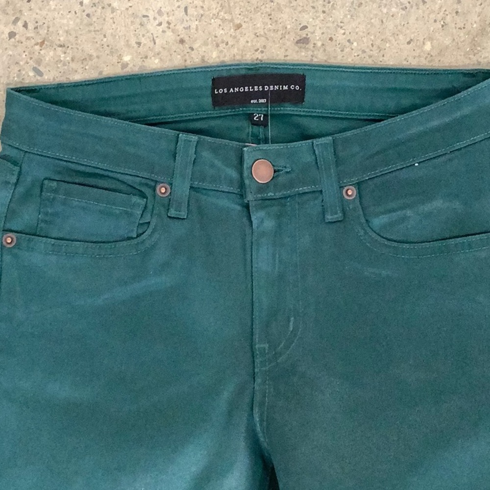 LA Denim Company “Victoria” wax-coated jeans. NWOT